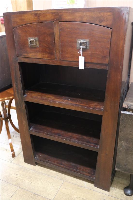 A modern hardwood bookcase, W.76cm